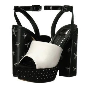 Dolce Vita "Lisa" White Leather Star Heels